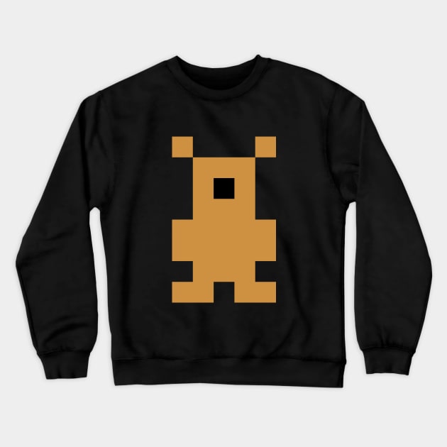 Pixel Teddy Bear Crewneck Sweatshirt by Bumblebeast